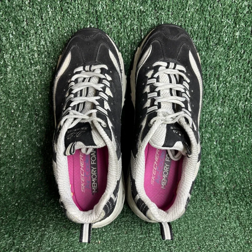 Skechers D Lites Biggest Fan Chunky Platform Athletic Sneaker Black Womens 8.5